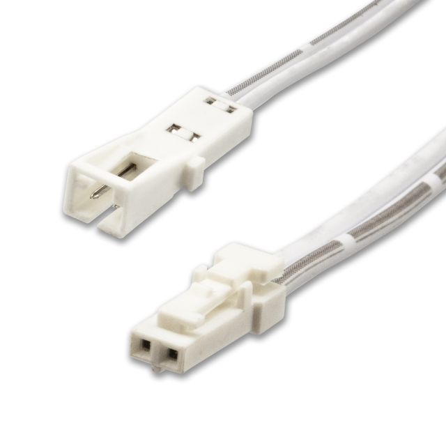 MiniAMP Verlängerung male-female, 50cm, 2-polig, weiß, max. 3A