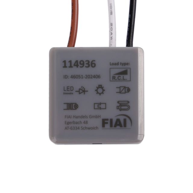 Universal-Push Mini-Dimmer für dimmbare 230V Leuchten/Trafos, 250VA