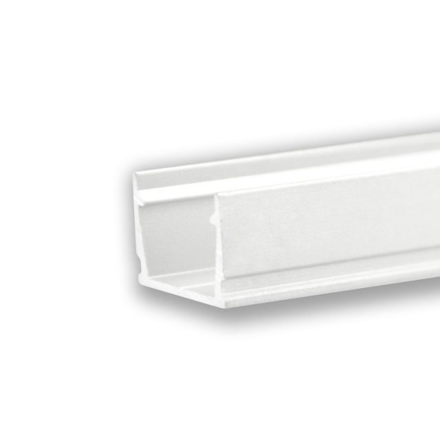 LED Aufbauprofil SURF10 Aluminium weiß RAL 9010, 200cm