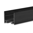 LED surface mounted light profile HIDE SINGLE aluminum black RAL 9005, 200cm