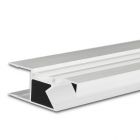 LED surface mounted luminaire profile HIDE ASYNC aluminum white RAL 9003, 200cm