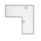 End cap EC93 aluminum anodized for profile HIDE ANGLE incl. screws