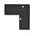 End cap EC93 aluminum black RAL 9005 for profile HIDE ANGLE incl. screws