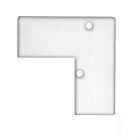 End cap EC93 aluminum white RAL 9003 for profile HIDE ANGLE incl. screws