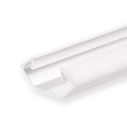 LED corner profile CORNER11n aluminum white RAL9010, 200cm
