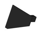 End cap EC110 black for profile CORNER18, left 1 pc