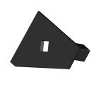 End cap EC111R black for profile CORNER18 with cable gland, right 1 pc