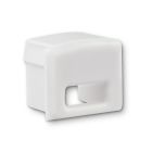 End cap EC82W white for profile SURF10 with cable gland, 1 pc.