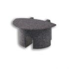 End cap EC232 for profile MAXI-EB V2, grey, round, with cable gland, 1 pcs.