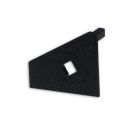 End cap EC111R black for profile CORNER18 with cable gland, right 1 pc