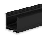 LED Einbauprofil DIVE20 FLAT Aluminium schwarz pulverbeschichtet RAL9005, 200cm